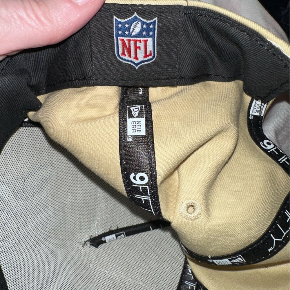 New Era Saints A-Frame Snapback Hat - Tan and Black NWT - Picture 9 of 10